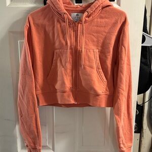 Zine Clothing Orange Cropped Hoodie